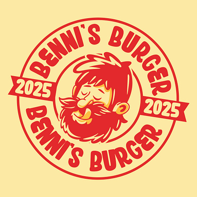 Benni's burger logo design