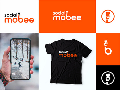 Social Mobee logo branding chat fimbird graphic design influencer logo logodesigner mobee mobile social