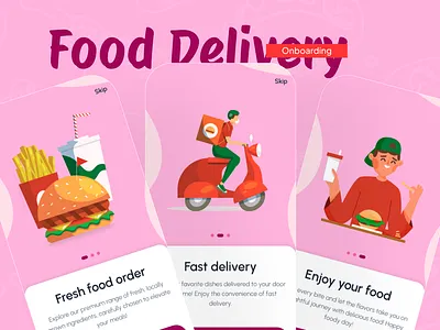 Food Delivery App- Onboarding app ui food delivery app mobile ui onboarding pizza app pizza ui sign in sign up ui