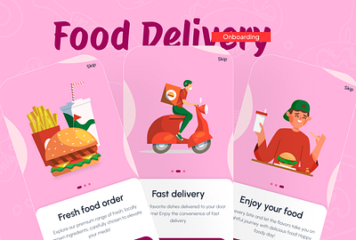 Food Delivery App- Onboarding app ui food delivery app mobile ui onboarding pizza app pizza ui sign in sign up ui