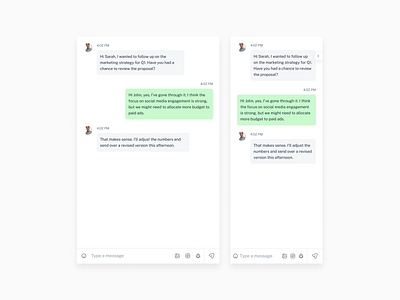 Chat chat daily dashboard saas ui ux