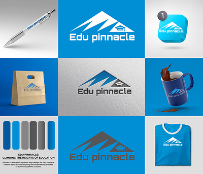 🎓 Edu Pinnacle Branding Design 🏔️ 3d animation app logo branding branding design cap logo edu branding edu logo edu pinnacle educational logo graphic design logo logo branding motion graphics teaching logo ui