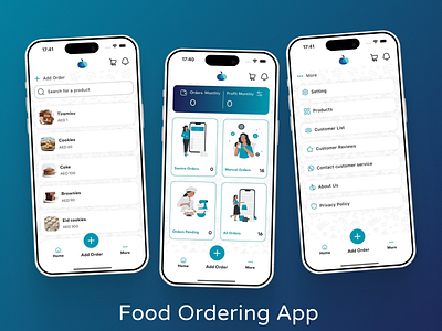 Food Ordering App 3d animation branding graphic design logo motion graphics ui