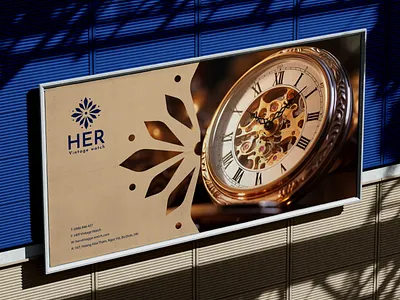 HER Vintage watch branding identity graphic design