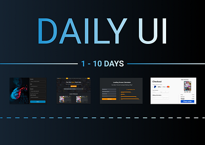 100 Days Daily UI Challenge | Days 1-10 #DailyUI creative portfolio