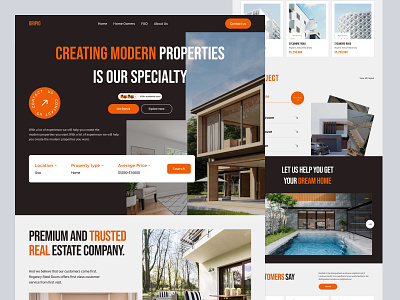 Real Estate Design agent apartment architecture building clean design home house landing page oripio properties property real estate real estate design sujon ui web web design website