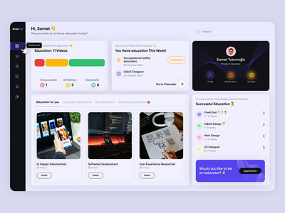 Created an LMS Dashboard to improve the learning journey 🎓✨ branding dahsboard logo ui ux