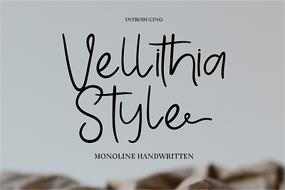 Vellithia Style - Casual Handwritten artistic font branding font calligraphy font chic font creative font elegant font handwritten font logo font love font minimal font monoline font