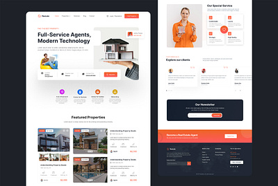 Agent service website web design