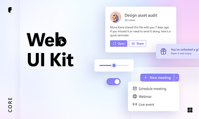 Core Web UI Kit animation graphic design ui