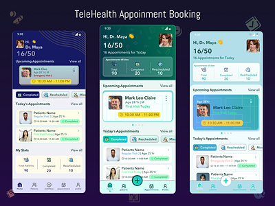 TeleHealth Appointment Booking App 3d animation branding graphic design logo motion graphics ui