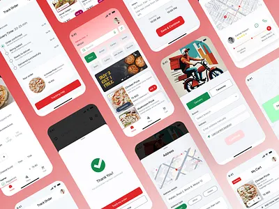 Pizza Order Delivery App UI food delivery app food delivery ui mobile app pizza order pizza order delivery app ui product design ui ui ux
