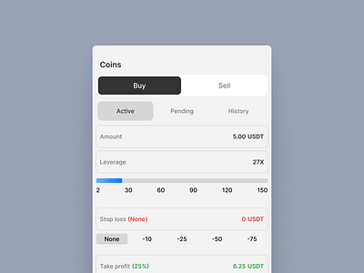 Buy and sell crypto component app component crypto mobile ui