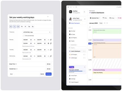 Schedio - Tasks and AI scheduling ai animation calendar component dashboard design interaction saas schedule ui uidesign ux uxdesign uxerflow web web app web design website