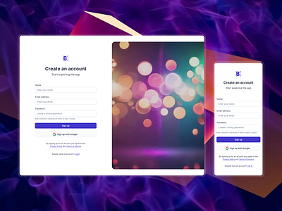 Authentication [02] - Create an account authentication create account page dark mode design kit design system extrabold ui figma form sign up page