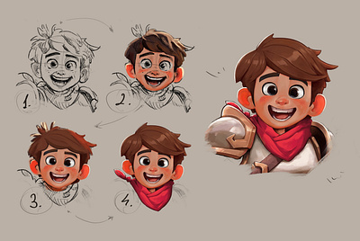 Little Boy animation armour boy branding cartoon character design design funny happy illustration kid sketch