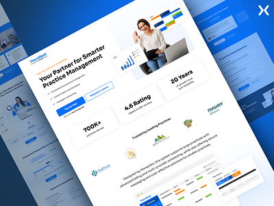 SaaS Landing Page demo landing page design dribbble shot free trial landing page illustration landing page design landingpage saas landing page ui ux