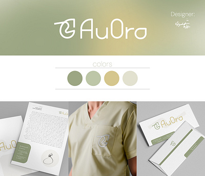 Aura logo design branding graphic design logo mockup