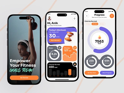 Fitness App UI Concept Design best designer best mobile app designer dashboard dribbble best design exercise fitness fitness app fitness tracker gym health ios app mobile app mobile design mobile ui online training popular designer top designer training ui ux