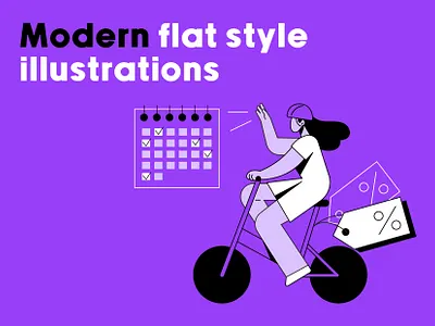 Transforming Web Experiences with Modern, Flat-Style illustration miniml modern style vector wesite
