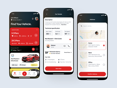 Car Rental App car app car rental app product design rental app ui design uiux