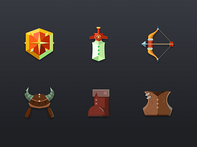 Cartoon Style Game Icons design game icon ui