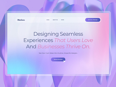 Portfolio UX/UI Designer - WIP branding colorful glass effect gradient graphic design homepage minimal ui web web design website