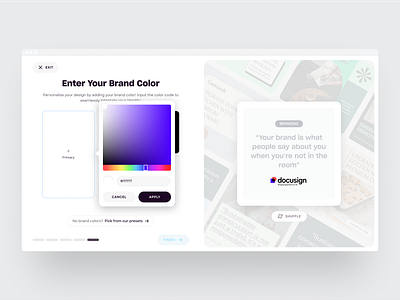 designstripe Onboarding: Brand Colours product design ui ux