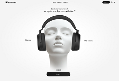 Noise canceling headset - product page headphones website headset product product page product website website