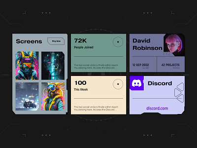 Cyberpunk style widgets cyberpunk dark colours personal website personal website inspiration ui widgets