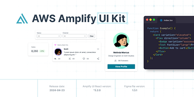 AWS Amplify UI Kit 3d animation branding graphic design logo motion graphics ui