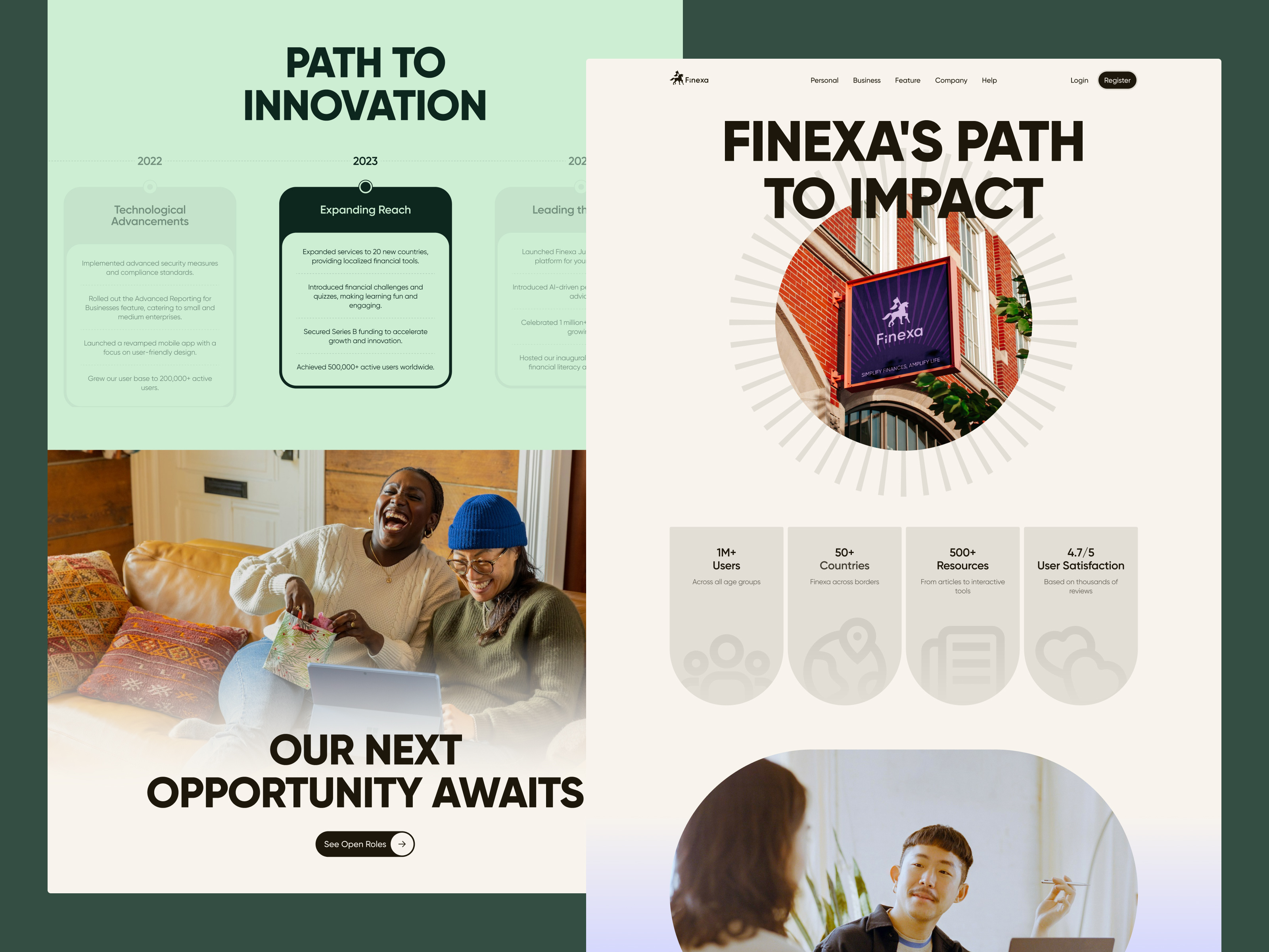 Example of Website Design + Development