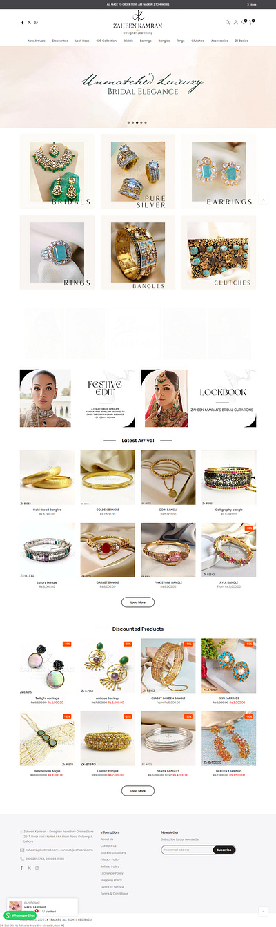 Modern Shopify Website Development for Jewelry Store. shopify