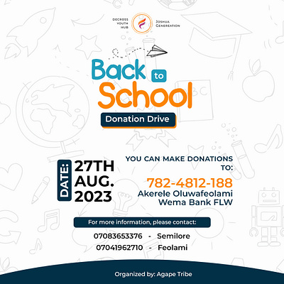 Back to School Event Flyer graphic design