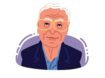 Michael Caine actor avatar character design face flat head illustration michael caine minimal movie portrait vector