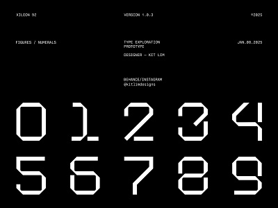 Xileon 92 Figures/Numerals font graphic design type typefce typography