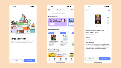 Online Book Store app design mobile ui design ui ux