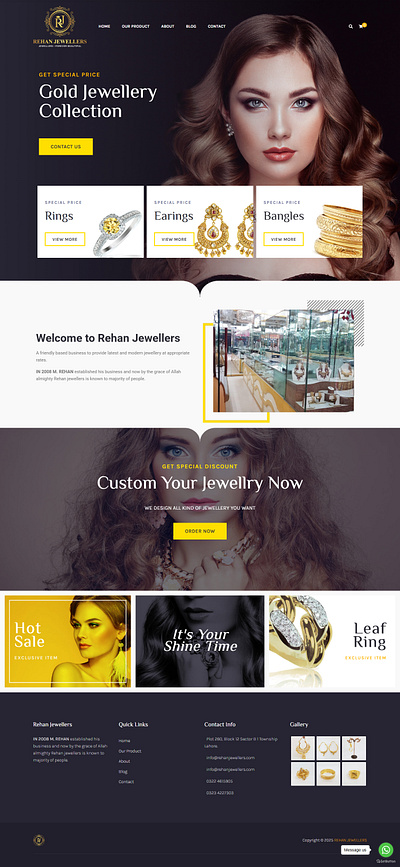 Modern Shopify Website Development for Jewelry Store. jewellery website jewelry website shopify shopify store creation shopify store developer shopify store development