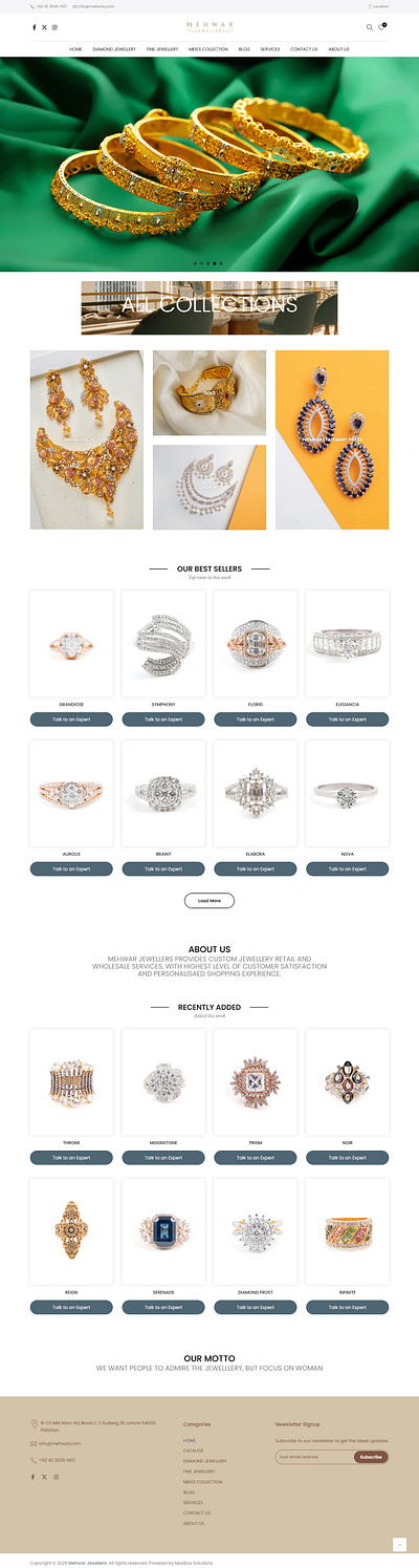 Modern Shopify Website Development for Jewelry Store. ecommerce wordpress expert mobile accessories website responsive wordpress design shopify shopify store design shopify store development wordpress website development