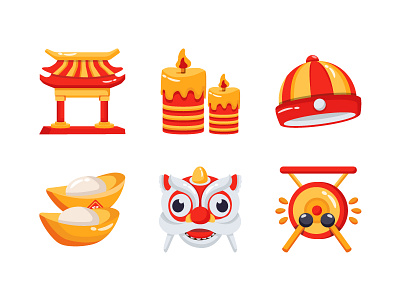 Chinese new year branding design flat icon graphic design icon icons illustration ui vector icon vector illustration