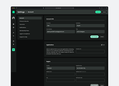 Daily UI challenge #005 - Settings figma ui ui design uidesign ux ux design uxdesign