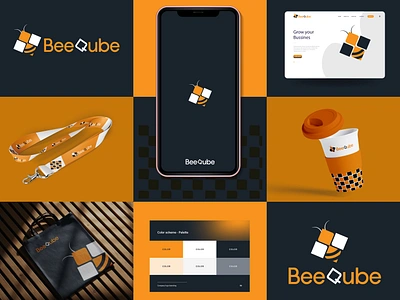 BeeQube Logo Design, Branding, Brand Identity design bee logo brand identity branding creative logo design crm e commerce fiverr graphic design icon illustration logo logo design logomark logotype minimalist modern logo ui vector visual