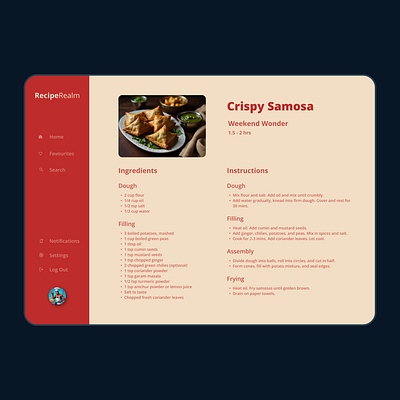 Day 40/100 - Recipe dailyui design figma figma design ui ui design uiux user experience user interface ux ux design web design