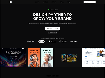 Designder // Website branding company design digital hero section illustration logo ui ux web webdesign website