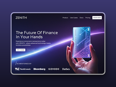 ZENITH - The Future of Finance ui ux webdesign