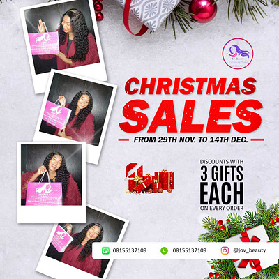 Christmas Sales Design graphic design sales social media