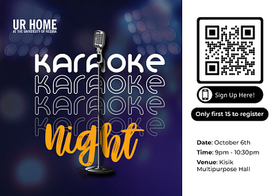 Karaoke Night Event Flyer event flyer graphic design karaoke social media ticket