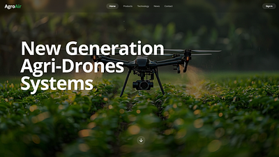 Agriculture Drone Technology Website Design agriculture drone farm farming website navigation bar ui web