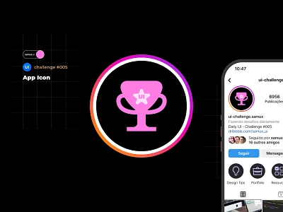 Daily UI - challenge #005 (App icon) app appicon branding challenge005 dailyui dark design designer figma icon ui ux