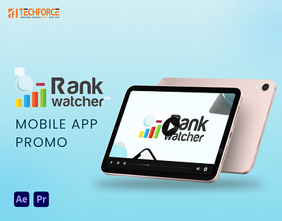 Rank Watcher - Mobile App Promo 3d animation graphic design logo motion graphics ui